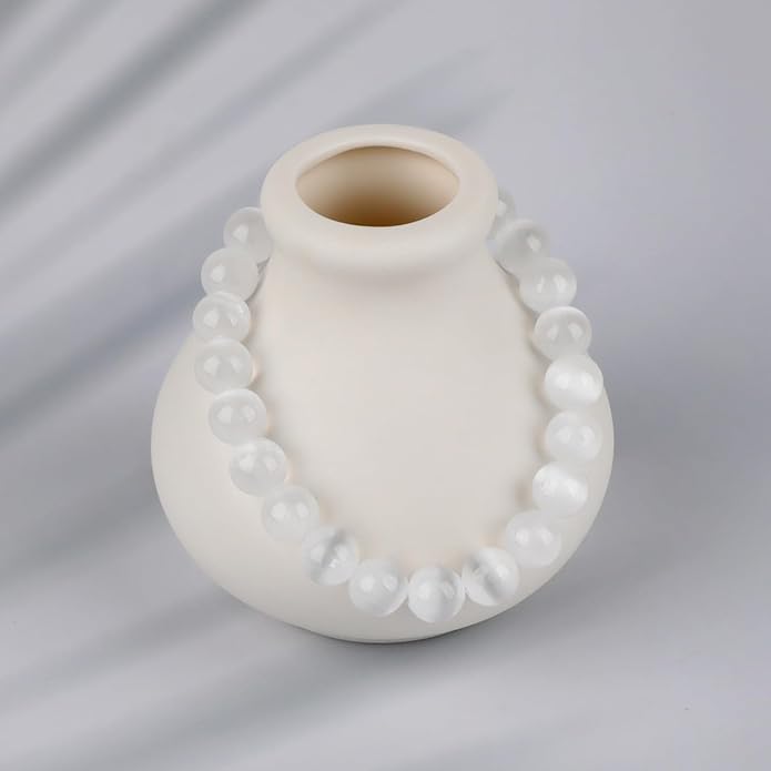 LPBeads Handmade Natural Gemstone Stretch Elastic Bracelet Healing Crystal Round Stone Beads Jewelry Gifts for Women Men