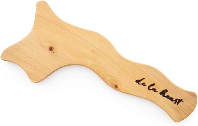 de la heart Wooden Lymphatic Body Massage Tool | Handheld Body Sculpting & Cellulite Massager for Circulation, Muscle Relaxation & Skin Firming | Smooth Wood Maderotherapy Tool for Home Use