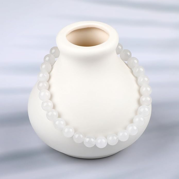 LPBeads Handmade Natural Gemstone Stretch Elastic Bracelet Healing Crystal Round Stone Beads Jewelry Gifts for Women Men