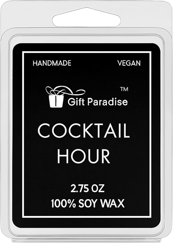 Cocktail Hour Wax Melts – Set of 3 (2.75 oz Each) – Hand Poured Soy Wax, Fruity Cocktail-Inspired Fragrance, Long Lasting & Gift-Ready