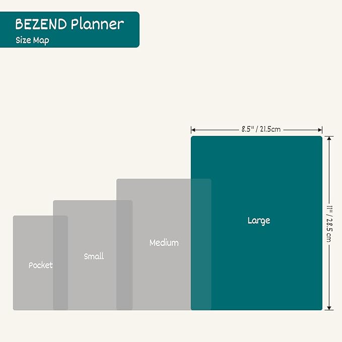 BEZEND 2026 Planner Weekly and Monthly (8.5" x 11"), Large 2-Column Calendar Book (Jul 25-Dec 26), Dual Schedule for Daily Appointment, Inner Pocket & Tabs, PU Leather Hardcover - Lilac