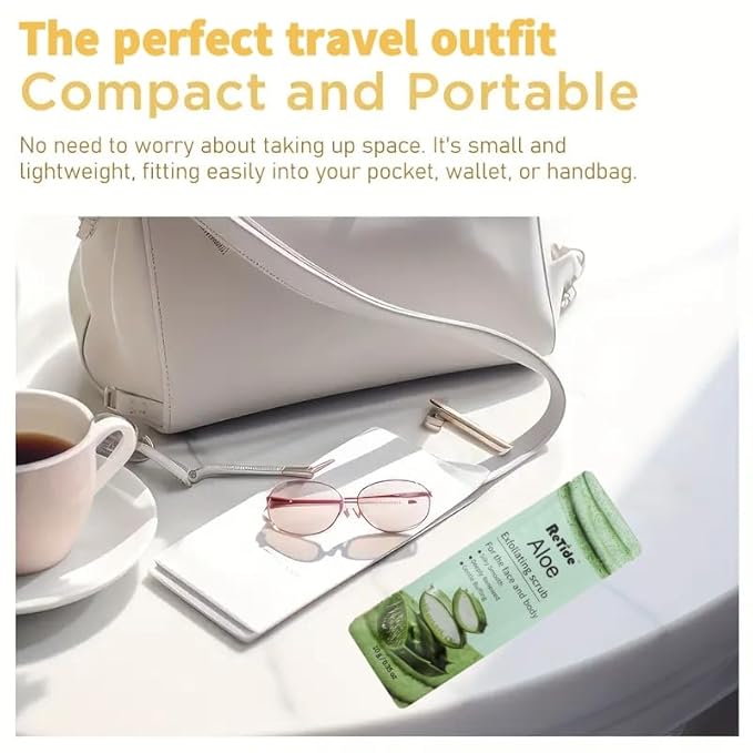 Aloe vera Body Scrub Gift Set - 35 Packets & 2 Pcs Exfoliating Gloves,Exfoliating & Moisturizing Sugar Scrub for Face & Body, Self Care Gifts for Women