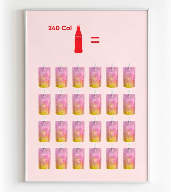 EVERYDAZE Essential C’s Konjac Jelly | Peach | Vegan Collagen Peptides, Gluten Free, Sugar Free, Low Calorie | Healthy Drinkable Fruit Snack | 10 Pack Box Food Drink Pouch