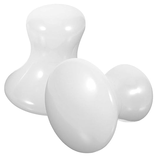 2pcs Massage Stone Scraping Stone Mushroom Guasha Board Skincare Massage Roller Jade Massage Tools Guasha Tool Face Massager Tool Rose Quartz Aventurine Jade Massage Supplies White