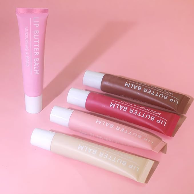 Lip Balm Set Tinted Lip Butter Plumper Gloss Clear Nourishing Waterproof Glossy Lip Gloss For Women