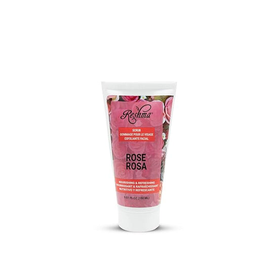 Reshma Beauty Rose Scrub, Dual Action Cleanser Face & Body Scrub, Gentle for All Skin Types and Dull Skin, Smoothing and Softening, Balances and Nourishes Skin, Cruelty-Free, 5.07 oz, Pack of 1