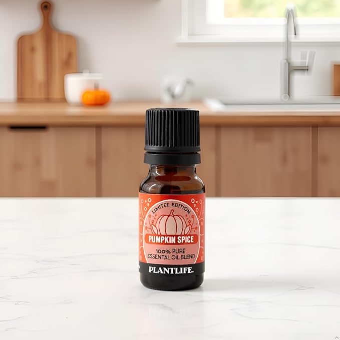 Plantlife Pumpkin Spice Aromatherapy Essential Oil Blend - Straight from The Plant 100% Pure Therapeutic Grade - No Additives or Fillers - Made in California 10 ml
