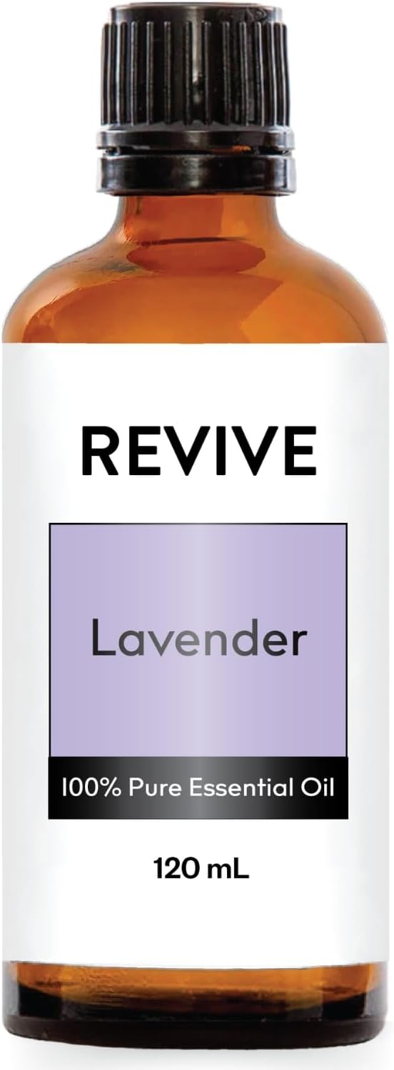 Lavender Essential Oil 120ml by Revive Essential Oils - 100% Pure Therapeutic Grade, for Diffuser, Humidifier, Massage, Aromatherapy, Skin & Hair Care