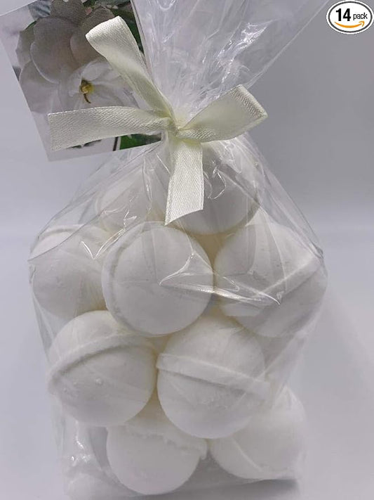 Spa Pure Jasmine Bath Bomb: USA Made with Shea Butter - Ultra Moisturizing and Best for All Skin Types - Each 1 oz - (14 Count in Pack 1)