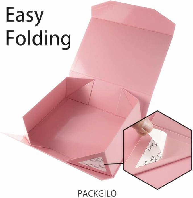 1Pcs 13x9x4 Inches Pink Gift Boxes with Lids for Presents Magnetic gift box large Gift Box for Bridesmaid Proposal,Groomsman (Glossy Pink)