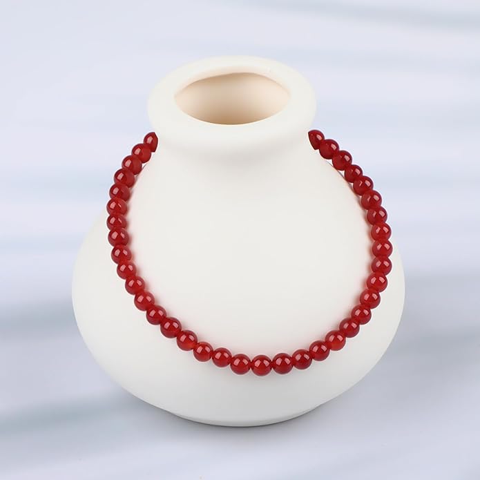 LPBeads Handmade Natural Gemstone Stretch Elastic Bracelet Healing Crystal Round Stone Beads Jewelry Gifts for Women Men