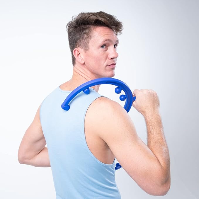 Body Back Buddy Classic USA Made Handheld Full Body Massage Cane Pressure & Trigger Point Massage Tool for Deep Tissue Pain Relief - Dual Massage Hooks for Back, Shoulder, Neck. Manual Back Massager