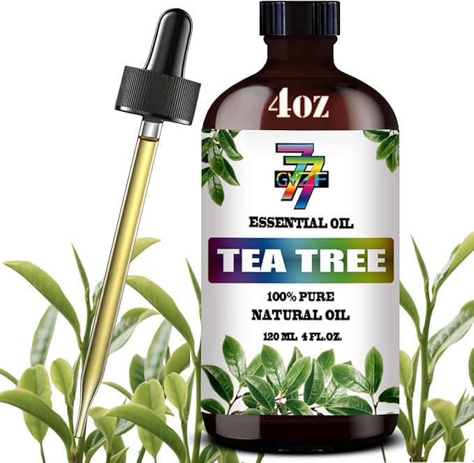 Tea Tree Essential Oil (4 oz/120 ml) — Tea Tree Oils for Aromatherapy, diffusers, humidifiers, Home fragrances, DIY Skincare, soap Making, DIY Candle, Relaxation, Yoga, and Meditation