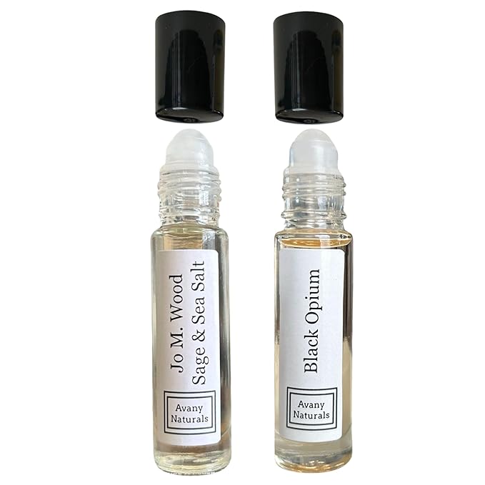 Fragrance Sampler Set Woman - Perfumed Body Oil, Mini Perfume, Rollerball Fragrance Oil, Travel Size Cologne, 2 pc Duo (Set #3)