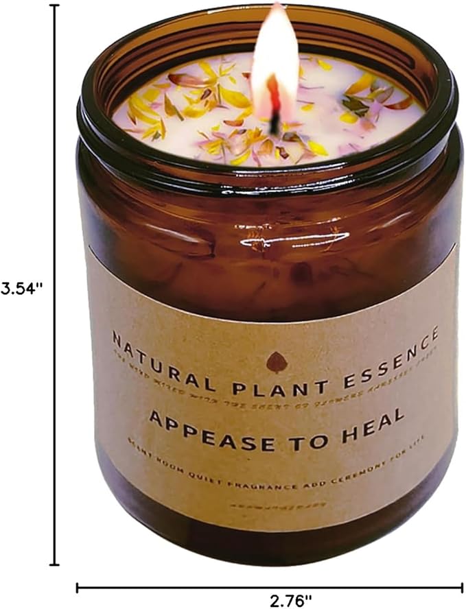 Lavender Scented jar Candles for Women Jar Candle 7oz Burns 30 Hours. Handmade Soy Wax Healing Candle Ideal for Bedroom, Kitchen, Bath