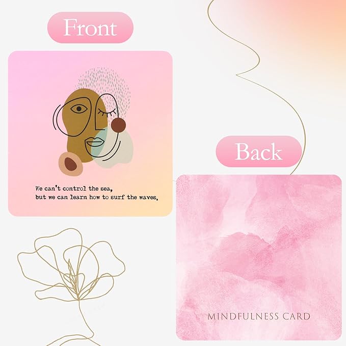 48 Stress Relief and Self Care Cards, Affirmation Cards, Mindfulness and Meditation Exercises, Anxiety Relief and Relaxation