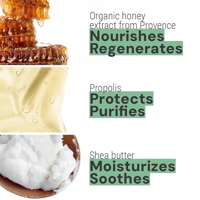 Panier des Sens - Small Hand Cream for Dry Cracked Hands โ Honey Mini Hand Lotion for Dry Skin - With Shea Butter and Honey Extract - Hand Care 97% Natural Ingredients - Travel Size 1 floz