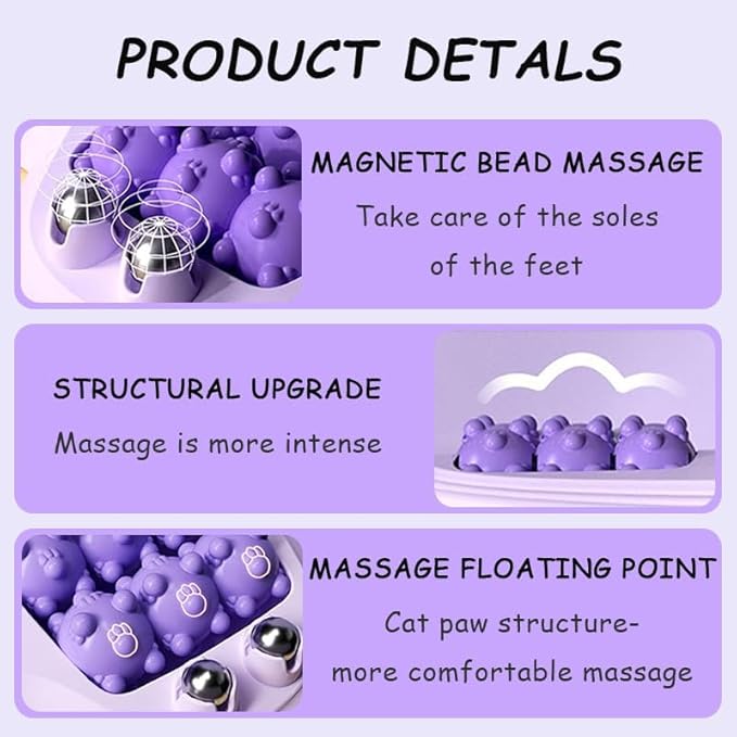 Portable Double Foot Massage Roller – 3 Massage Techniques for Plantar Fasciitis Relief, Heel & Arch Pain, Sore Muscles, Improved Circulation & Relaxation, Reflexology Tool