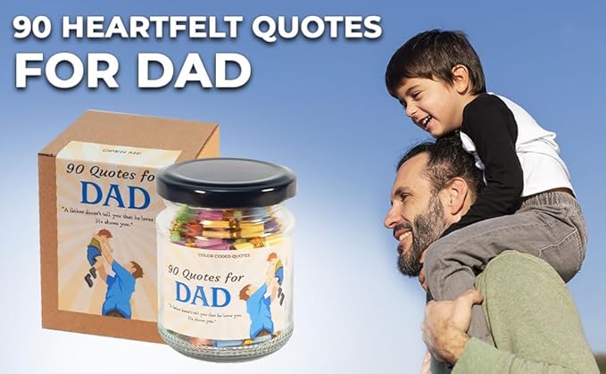 90 Messages in a Jar for Dad with NFC Keychain, Birthday Gifts for Dad, Dad Gifts from Daughter, Positive Affirmation Cards, Emotional Support Jar with Daily Affirmations for Women