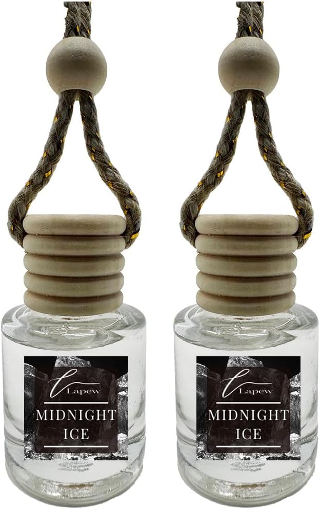 Car Air Freshener Diffuser – 2 Pack Hanging Air Freshener Diffuser (.34 Oz, Midnight Ice)