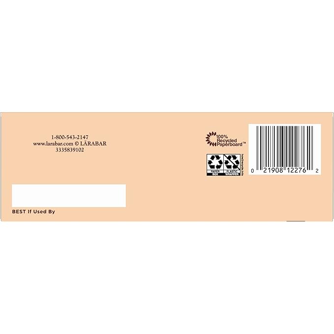 Larabar Chocolate Chip Cookie Dough, Fruit and Nut Bars, Gluten Free and Vegan, 19.2 oz, 12 Ct