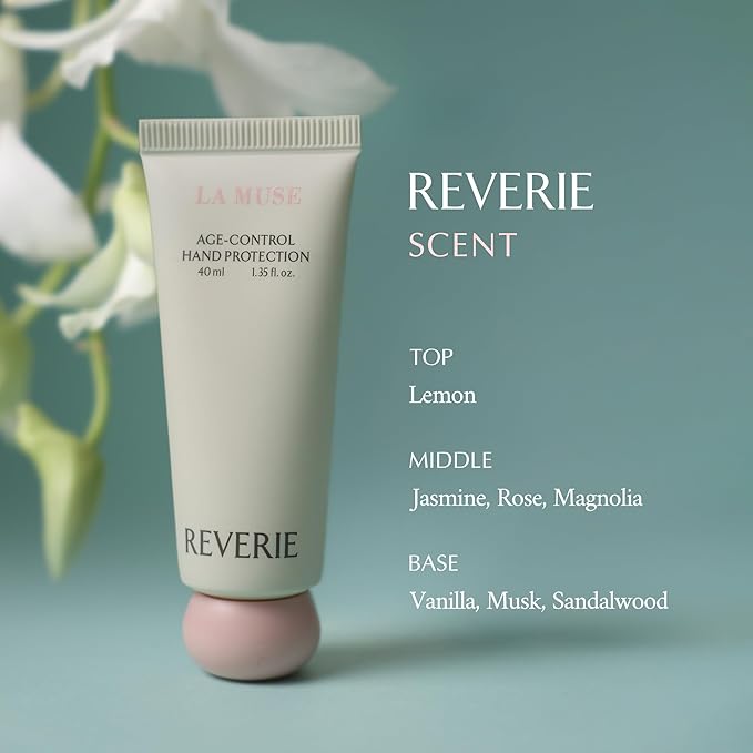 LA MUSE Age-Control Hand Protection | Reverie(Floral Musk) Scent | Luxury Perfumed Hand Cream for Women | Shea Butter Nourishes & Protects Dry, Aging Hands | Fast-Absorbing & Non-Greasy, Silky Finish