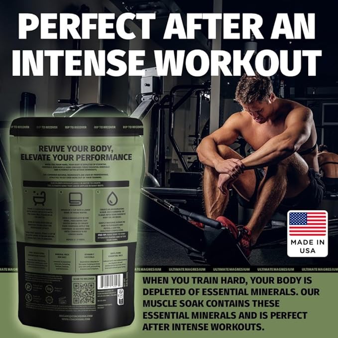 Coach Soak: Recovery Bath Soak – Rejuvenating Post Workout Natural Magnesium Flakes - 21 Minerals, Essential Oils & Dead Sea Bath Salts - Absorbs Faster Than Epsom Salts, 3lbs (Eucalyptus Tea Tree)