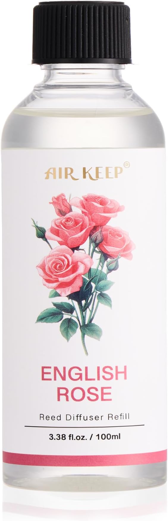 Airkeep Reed Diffuser Oil Refill/English Rose/3.38oz(100ml/1 Pack/Scented Oil Refill for Reed Diffuser Home Fragrance for Bedroom, Bathroom Office Home Decor