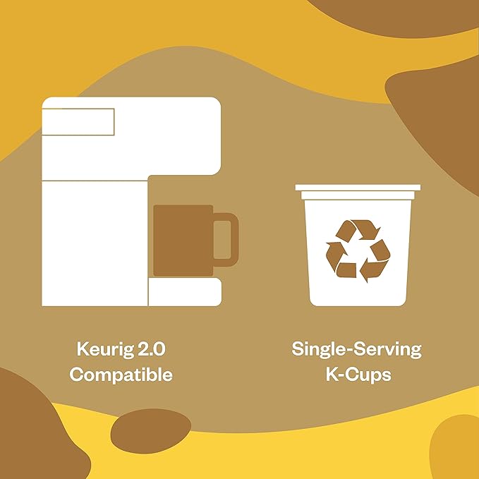 FGO Organic Premium Lemon Ginger Tea K-Cup Pods for Keurig, 24 Count (Pack of 1), Naturally Caffeine-Free Herbal Tea is USDA Organic, Non-GMO, & Recyclable