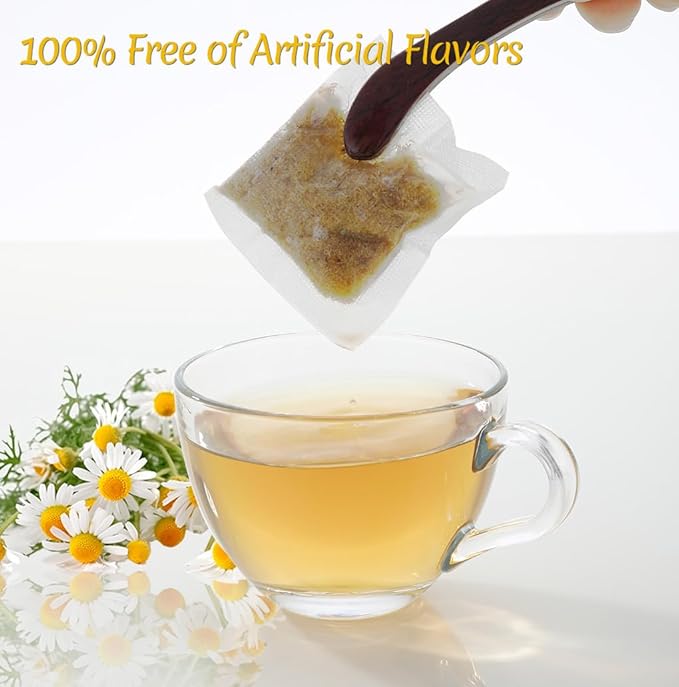 135 Premium Chamomile Tea Bags, Made with 100% Pure Natural Chamomile Flower, Caffeine Free & Non-GMO.