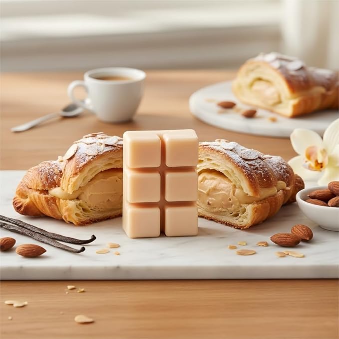 DEVI Scented Wax Melts, Natural Soy Wax Cubes Strong Scent -Vanilla Almond Biscuit - Long Lasting Scented Melts for Warmer, 4 Pack(24-Cubes)