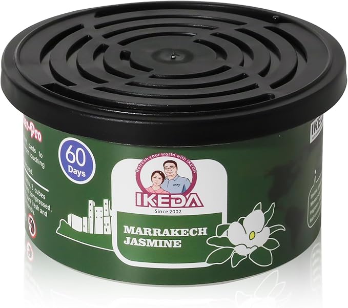 IKEDA Car Air Freshener & Car Odor Eliminator for Auto or Home,Office, 60 Days Long Lasting Scent Cans Freshener, 1.5 Oz Each, 4 Cans, Jasmine