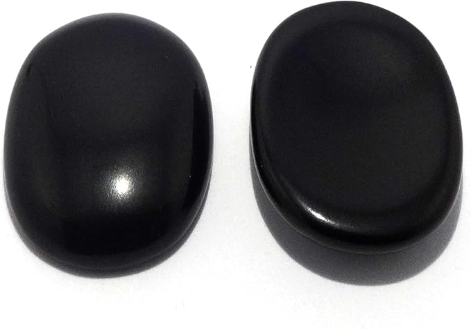 L PEDRA & CRYSTAL Worry Stone A Handheld Comfort to Ease Stress, Enhance Focus, and Promote Inner Peace (Black Jasper Worry Stone).