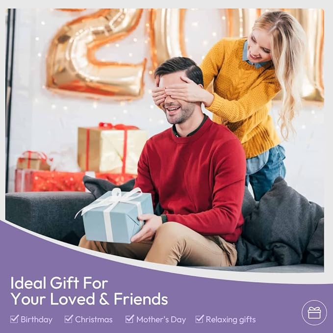 Lavender Eye Pillows for Relaxation, Yoga Eye Pillow for Meditation, Microwavable Weighted Eye Pillow for Yoga, Moist Heat & Cold Eye Compress with Aromatherapy (Light Purple)