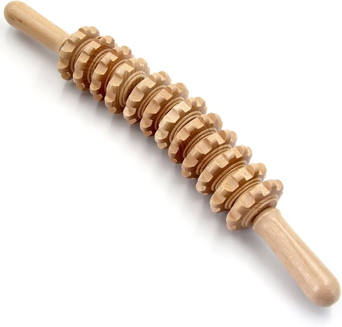 Wood Therapy Massage Tools, 16 inch Professional Wooden Massage Roller Stick & Wood Therapy Tools for Body Shaping, Body Sculpting Tools, Ease Deep Tissue