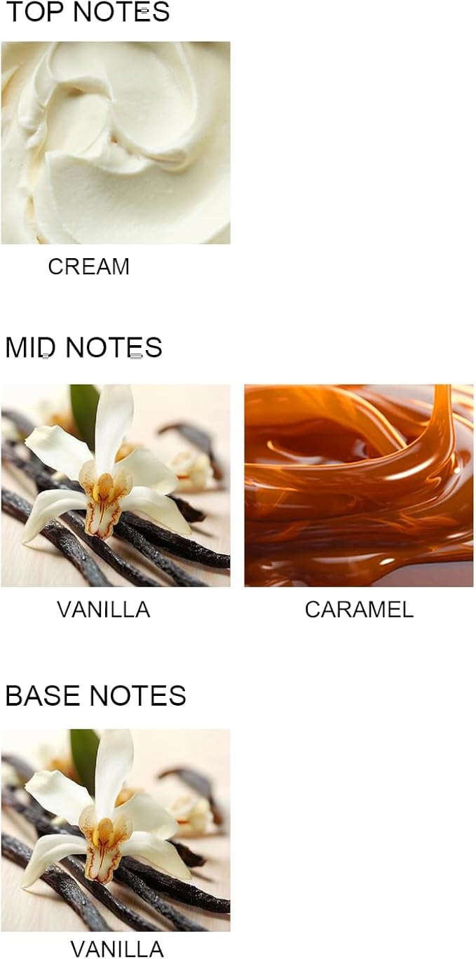 UCC Reed Diffuser Set, 3.38 oz Classic Cream Vanilla Premium Scented Diffuser with Flower Sticks Home Fragrance Reed Diffuser for Bathroom Shelf Decor