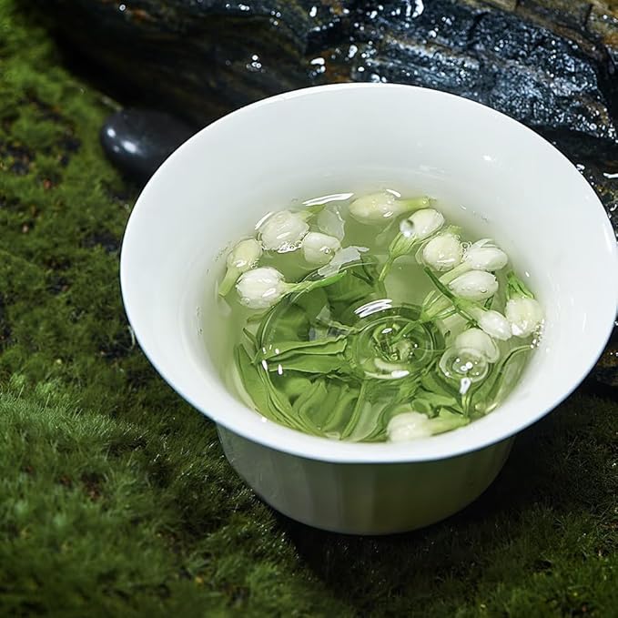 Spring Tips Jasmine Green Tea – Bulk Loose Leaf Chinese Tea, Smooth and Aromatic – 300g / 10.6oz – 茉莉春毫