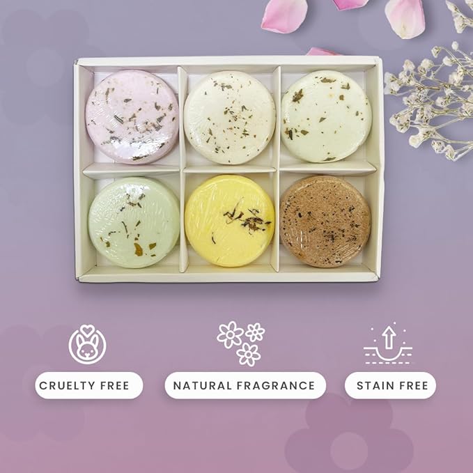 Shower Steamers Gift Set – 6 Aromatherapy Shower Bombs with Essential Oils – Relaxation & Stress Relief Spa Gift for Women & Men – Natural Self-Care Shower Fizzies – Home Spa Kit – De-Stress Scents