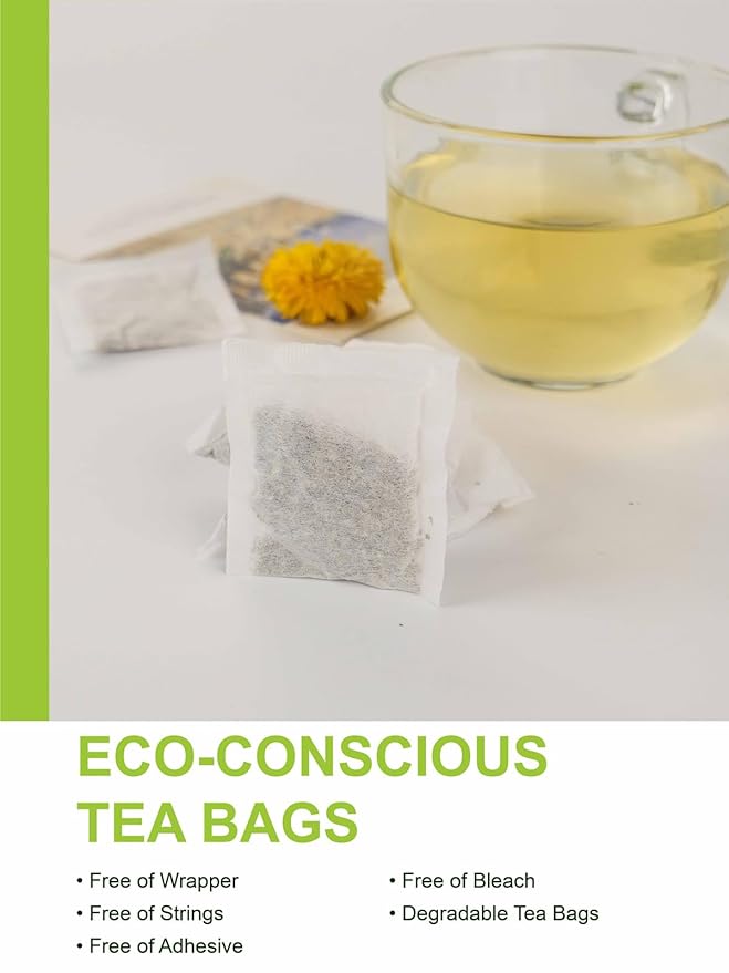 TeeLux Ginger Green Tea, Brisk Green Tea with Spicy Ginger, Zesty & Warm Flavor, Low Caffeine, 100 Count