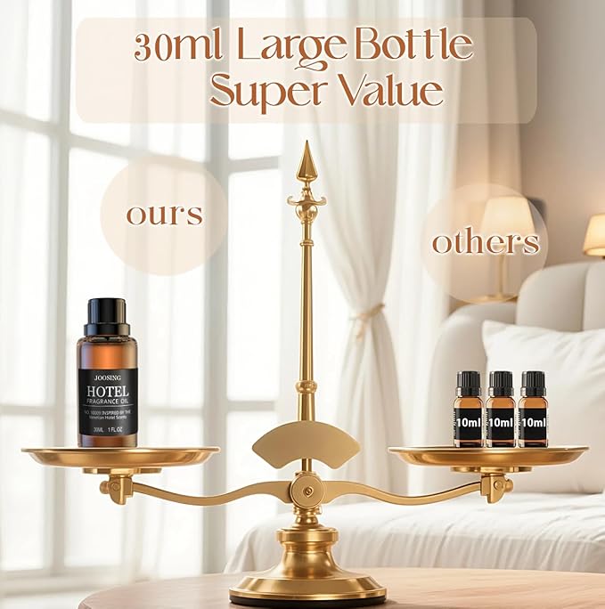 Essential Oils Set, Hotel Diffuser Oil Inspired by The Hotel Scent, Fragrance Oil Glass Bottle for Aromatherapy Diffusers and Humidifiers (4 Fl Oz, Venetian + Shangrila + My Way + Santal)