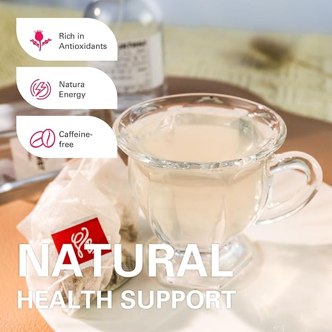 WT WEETEE Milk Thistle Tea Bags, Made with 100% Pure Milk Thistle Seeds, Natural Caffeine-free Herbal Tea Detox Tea 3g x 60 Counts