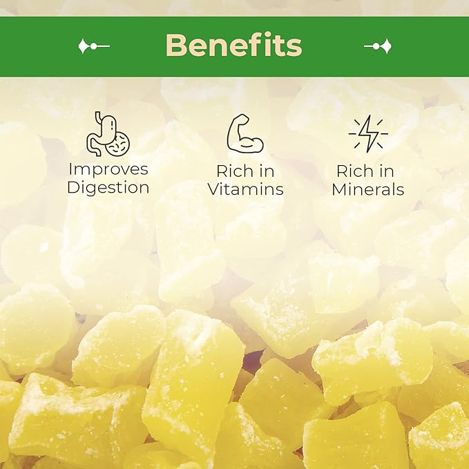 Sincerely Nuts - Dried Pineapple Chunks | Healthy Dehydrated Fruit Snack | Sweet Candied Chewy Tropical Pineapple Bits | Kosher, Vegan, Gluten Free.3 (LB) Bag