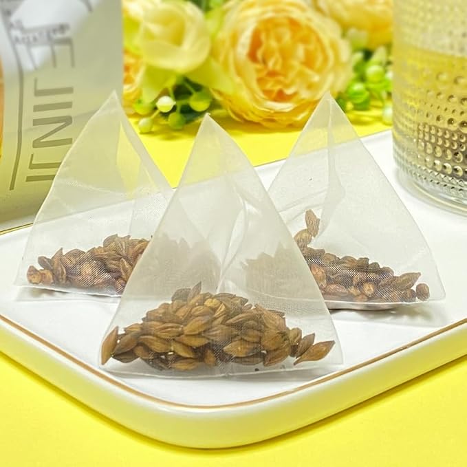 XIEJINJI Barley Tea, 4.2g x 50 Count (7.4 oz), 100% Pure Natural Roated Barley Grains Herbal Tea, Eco-Conscious Tea Bags, Caffeine-Free Herbal Tea for Digestive Support & Relaxation