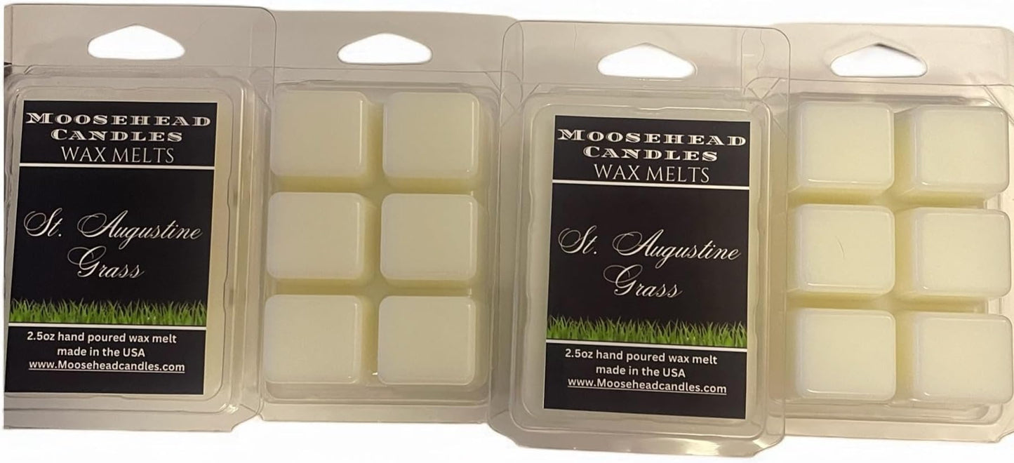 Fresh Cut Grass Wax Melts – 4 Pack | Super Strong, Long-Lasting Home Fragrance | Clean & Green Spring Scent | Soy Wax Melts for Warmers