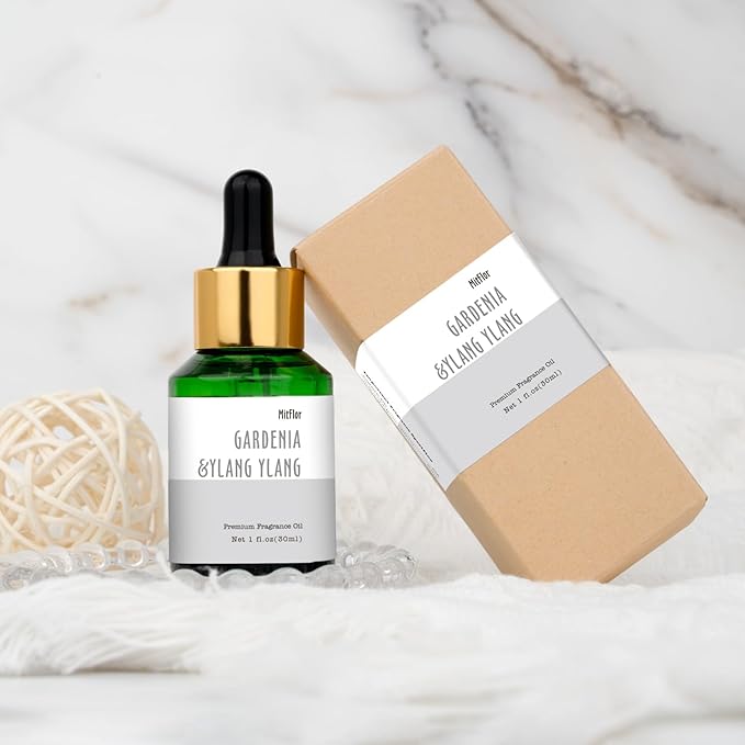 Gardenia &Ylang Ylang Fragrance Oil, MitFlor 30ml Aromatherapy Essential Oil, Premium Fragrance Oil for Soap & Candle Making, Floral Scent for Diffusers for Home