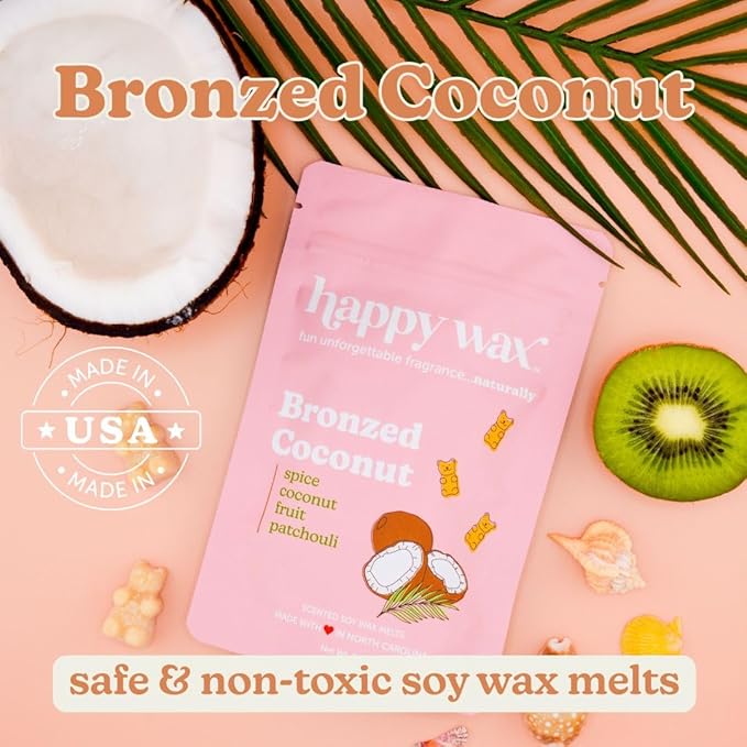 Happy Wax Summer Scented Soy Wax Melts (8oz Pouch) (Bronzed Coconut)