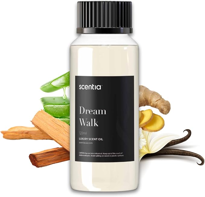 Scentia Hotel Diffuser Oil - 120 ml 4.06 fl oz - Fragrance Oil Blend with White Tea,Natural Home Fragrance and Hotel Scent for Diffusers & Machines -Dream Walk