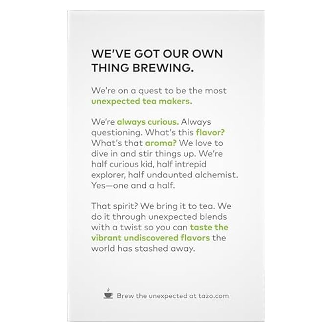 TAZO Organic Peachy Green Tea Bags, Caffeinated Tea, 120 Total Bags (20ct - Pack of 6)