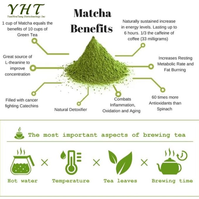 EILIN Organic Matcha Green Tea Powder - 113Gram 4OZ BIO Certified Japanese Culinary Grade for Baking Lattes Smoothies Ice Cream