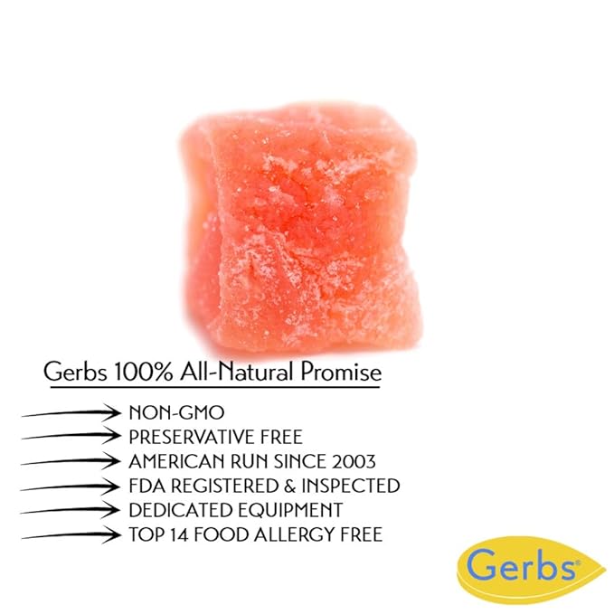 Gerbs Lightly Sweetened Dried Papaya Cubes 4 lbs. | Unsulfured, No Additives, Resealable Bag | Naturally Sweet & Chewy | Top 14 Allergen-Free
